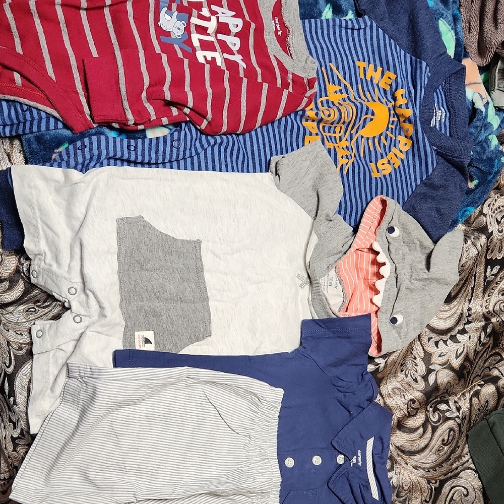 Carter's Blue and Gray Shark Tee